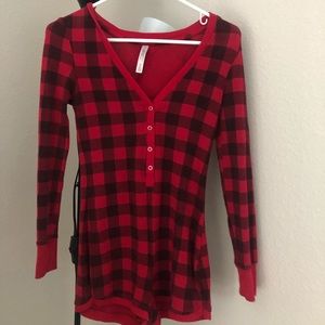 Plaid Romper Pajamas